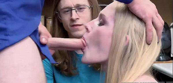  Hot Shoplifting Goth Teen Fucked In Front Of Her Geeky Boyfriend